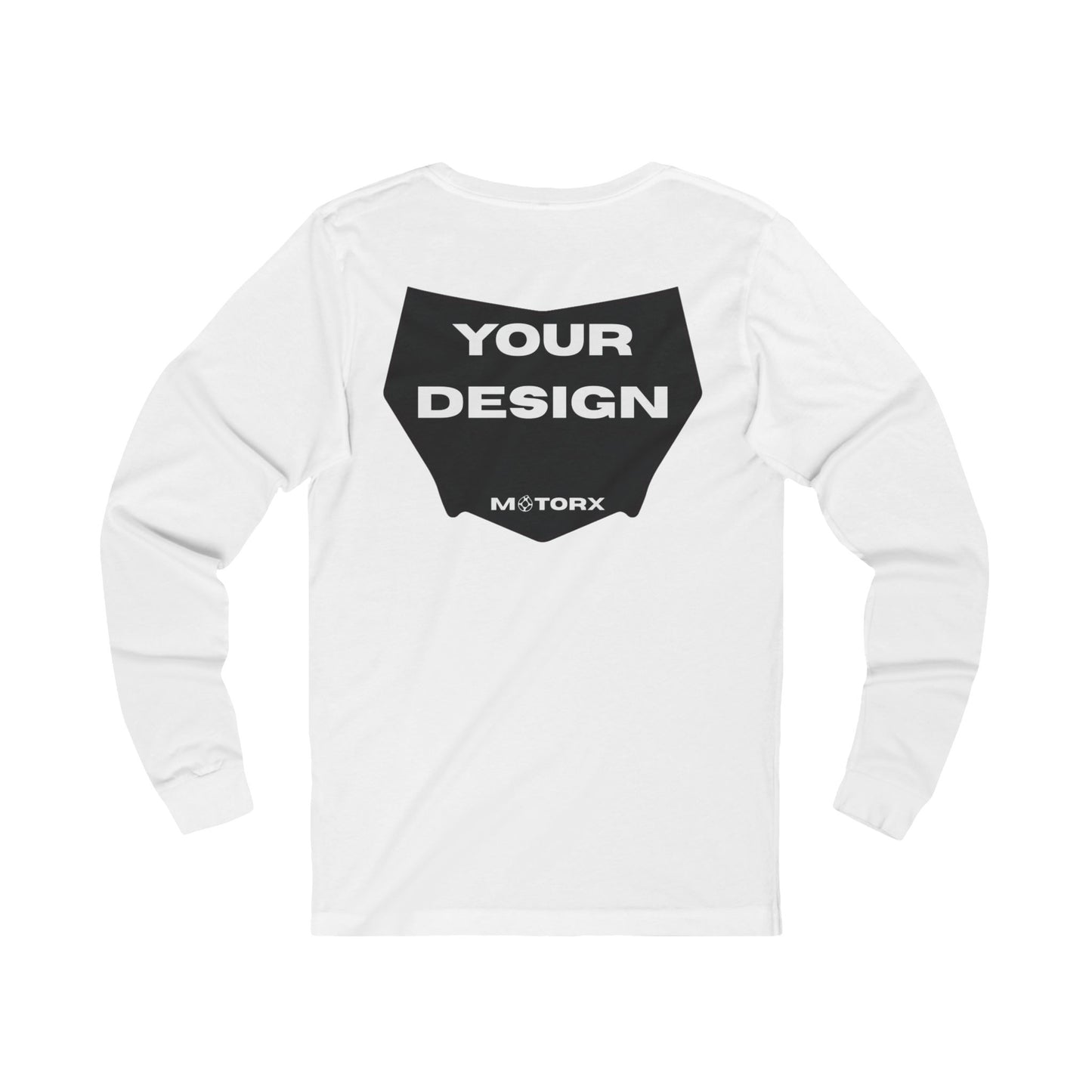 Custom decal MotorX long sleeve - White