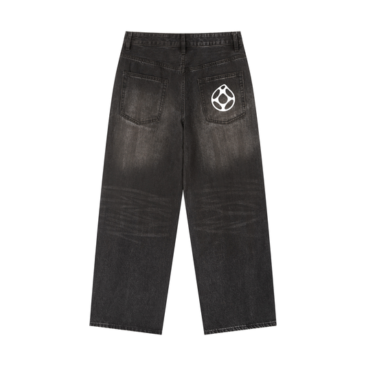 motorX baggy jean - black